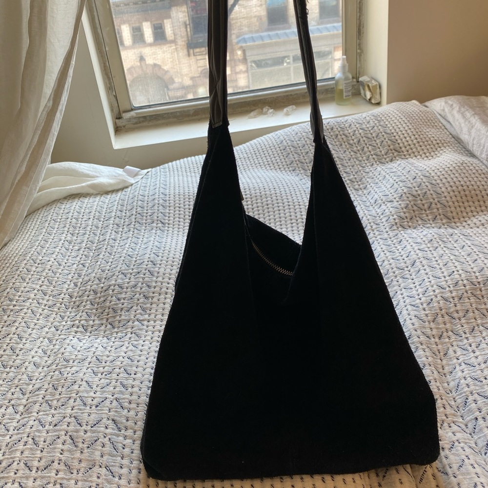 Top shop suede bag